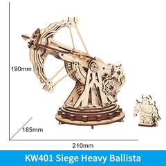 Robotime ROKR Siege Heavy Ballista 3D Wooden Puzzle War Game Assembly Toys Gifts for Children Boys Kids KW401 Dropshipping