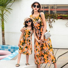 Mother And Daughter Vacation Beach Vest Long Skirt
