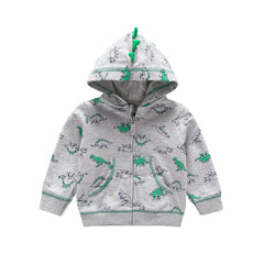 27Kid Toddlers Hoodies Boys Girls Spring  Jacket Little Baby Infant Dinosuar Cartoon Hooded Kids Cute Boys Outwear Sweatshirt
