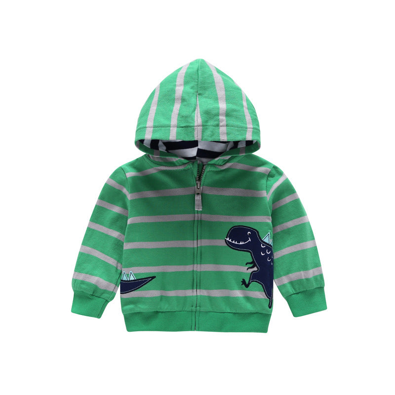 27Kid Toddlers Hoodies Boys Girls Spring  Jacket Little Baby Infant Dinosuar Cartoon Hooded Kids Cute Boys Outwear Sweatshirt