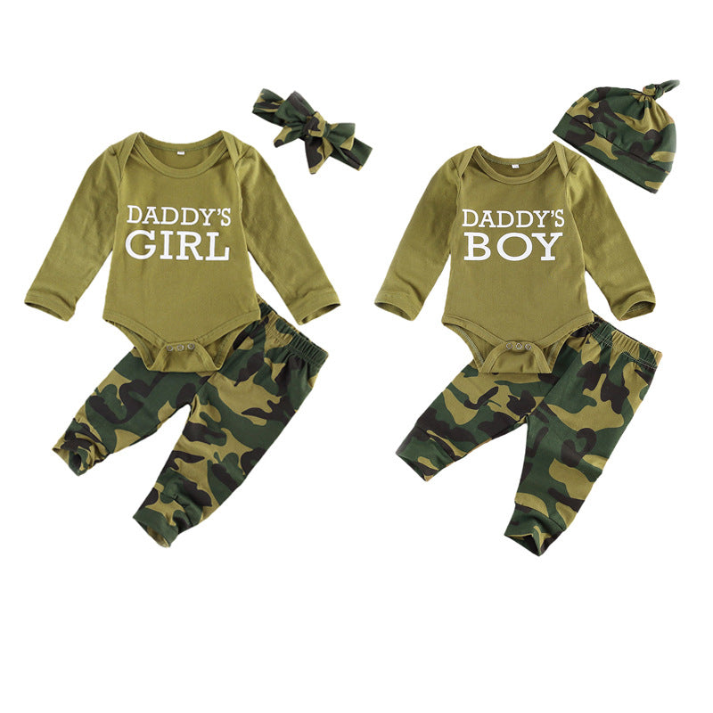 New Products Set Letter Camouflage Printed Children Set