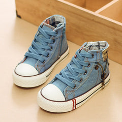 2021 Autumn Expert Skill Children Casual Shoes Boys Girls Sport Shoes Breathable Denim Sneakers Kids Canvas Shoes Baby Boots