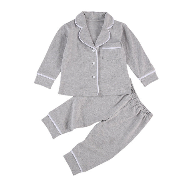 Cotton Two Piece Pajama Sets Toddler Kids Baby Girl Boy
