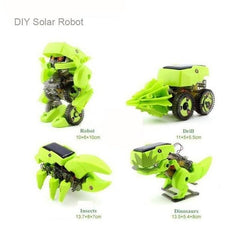 High Tech DIY 4in1 Transforming Solar Powered DinoRobot