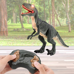 Remote Control R C Walking Dinosaur Toy With Shaking Head,Light Up Eyes & Sounds ,Velociraptor,Gift For Kids Amazon Platform Banned