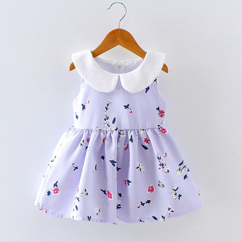 A children's summer 2021 on behalf of Korean girls a sleeveless dress baby princess dress baby clothing