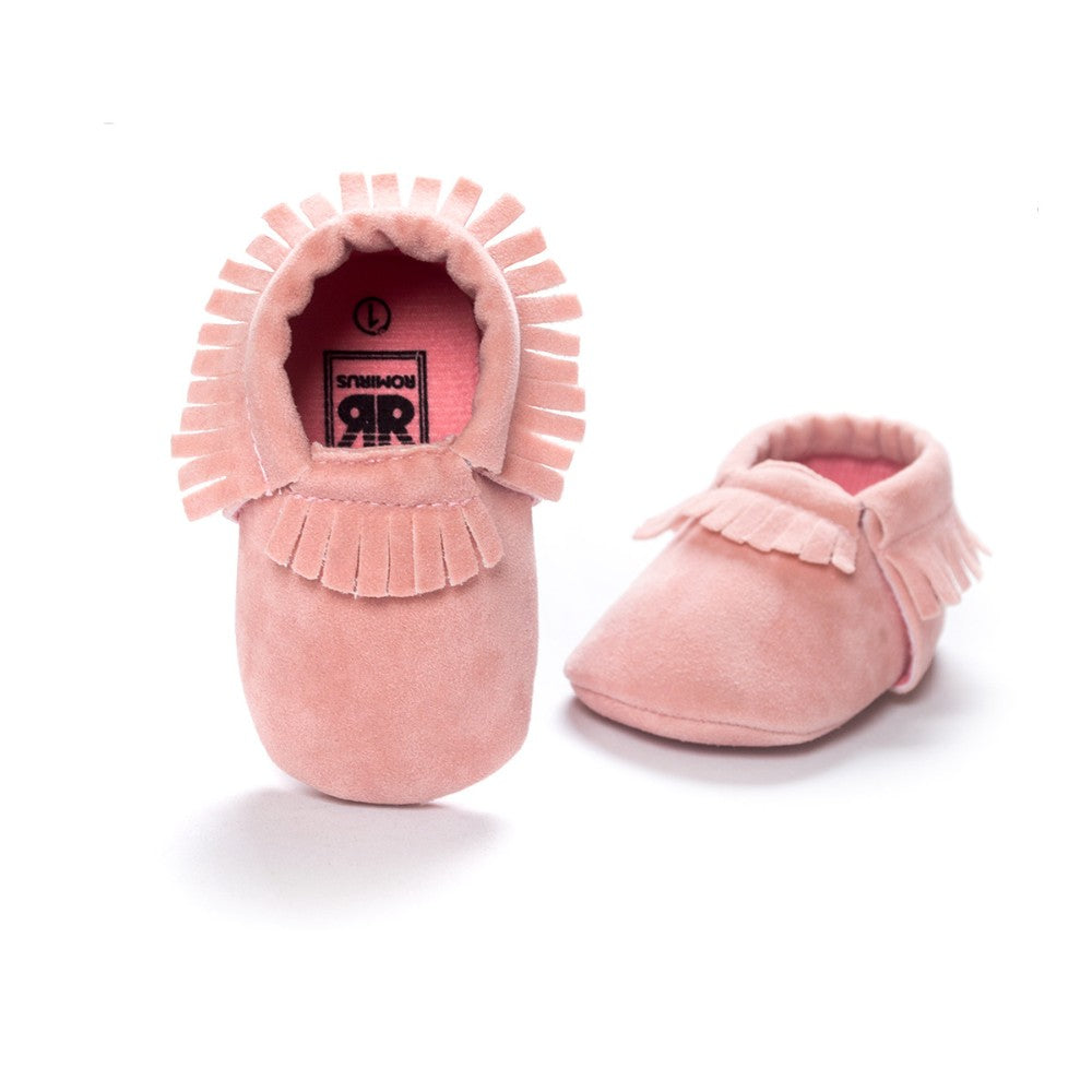PU Suede Leather Newborn Baby Shoes