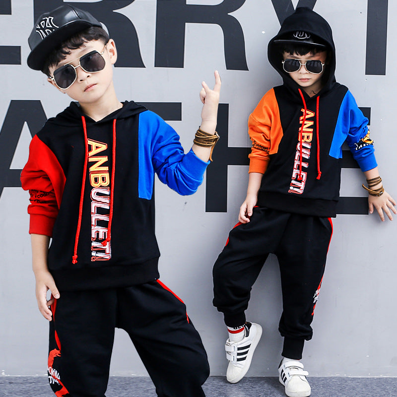 Boys spring suit 2021 new Korean children's clothing in the big boy boy long-sleeved sports two-piece suit tide clothes