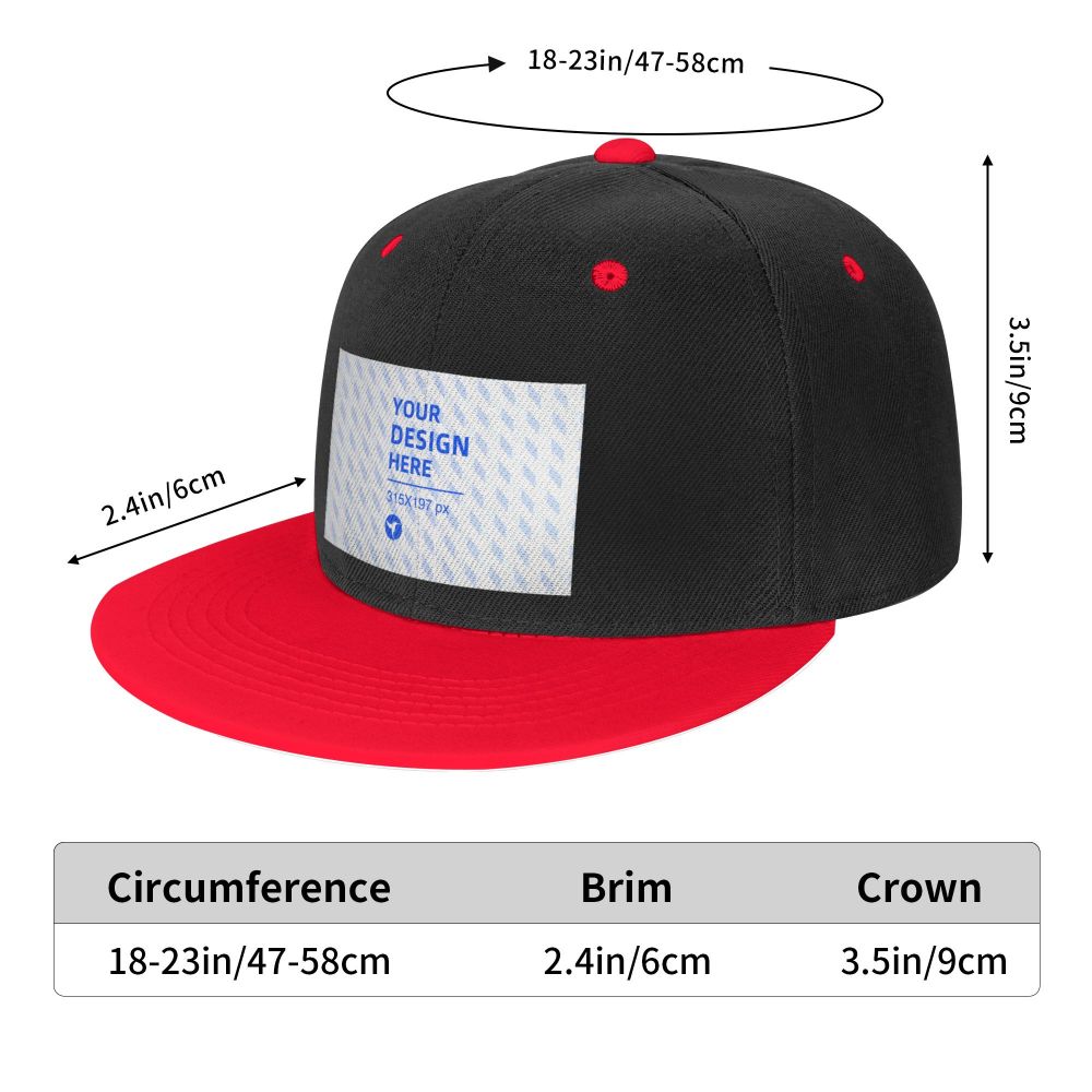 Children's Flat Brim Contrast Hip Hop Hat
