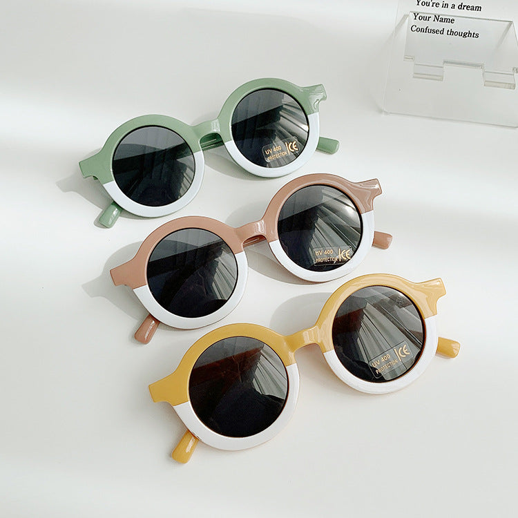 Children's Sunglasses Round Frame Sun Protection And Sunshade Fashion All-matching