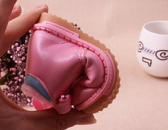 Leather plush cotton shoes girls baby shoes baby shoes