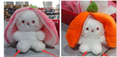 Wanghong Cute Transforms Into Strawberry Rabbit Doll Plush Toy