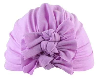 Pleated bowknot baby hat