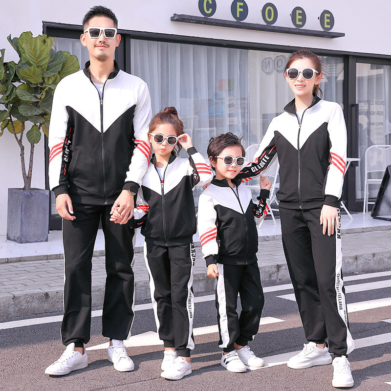 Parent-child Sportswear Mother-daughter Father-son Suit School Uniform