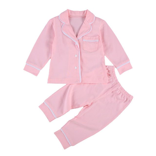 Cotton Two Piece Pajama Sets Toddler Kids Baby Girl Boy