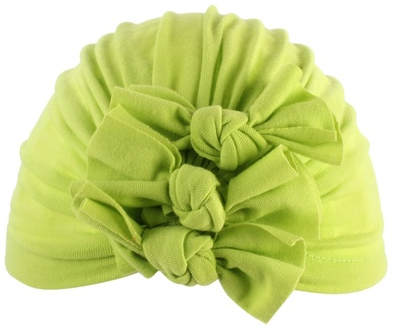 Pleated bowknot baby hat