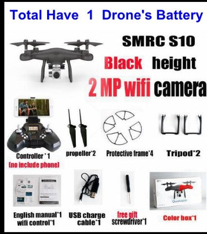 Sales Promotion WiFi 2MP Camera With S10 SMRC FPV Quadcopter Drone Helicopter UAV Micro Remote Control Toy RACER KIT Aircraft