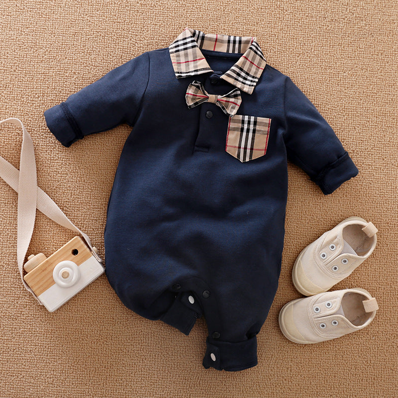 Gentleman's Baby Clothes, Long-sleeved Baby Clothes, Gentleman's Romper